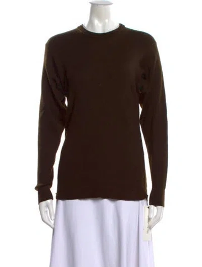 Pre-owned Phoebe Philo Crew Neck Long Sleeve Top In Brown