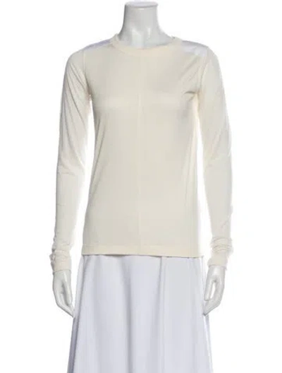 Pre-owned Phoebe Philo Crew Neck Long Sleeve Top In White