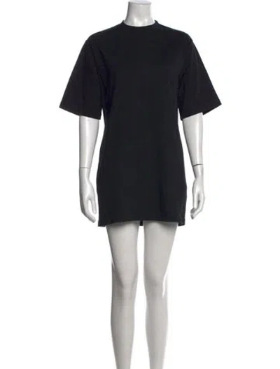 Pre-owned Phoebe Philo Crew Neck Mini Dress In Black