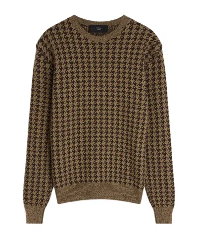 Phoebe Philo Crew-neck Jacquard Sweater In Brown