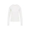 Phoebe Philo Long-sleeved Crewneck Top In White