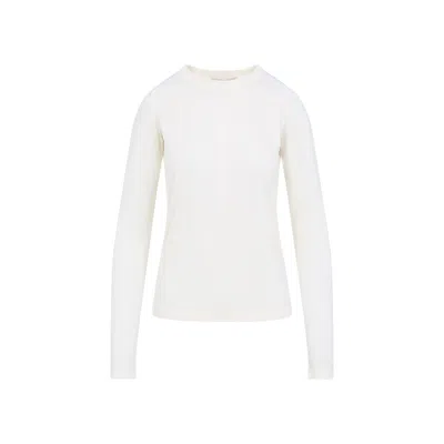 Phoebe Philo Crewneck Ivory Lyocell Top In White