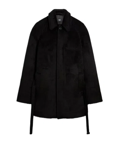 Phoebe Philo Cropped Car Coat In Black