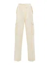Phoebe Philo Crushed Cargo Trousers In Neutral