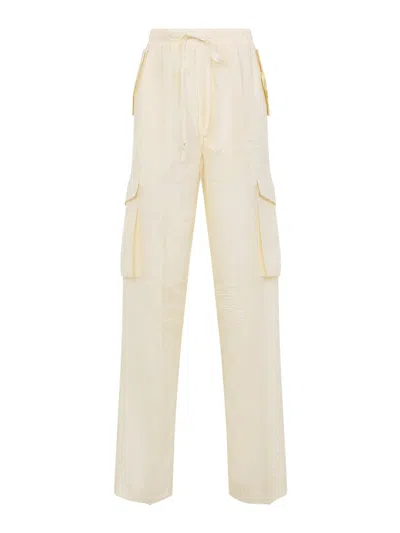 Phoebe Philo Crushed Cargo Trousers In Neutral