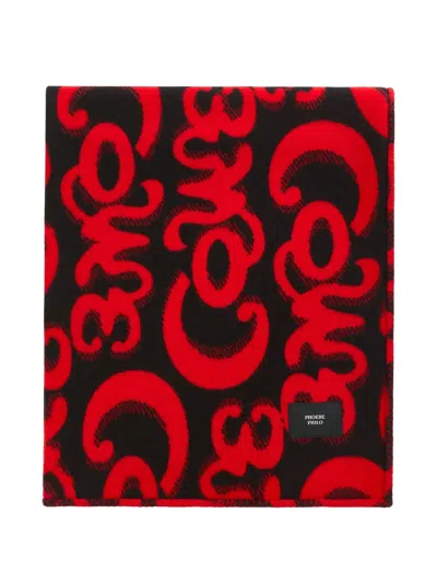 Phoebe Philo Doodle Blanket In Red