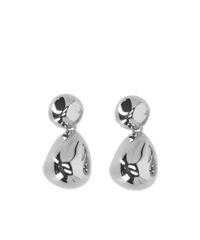 Phoebe Philo Double Ball Earrings In Silver