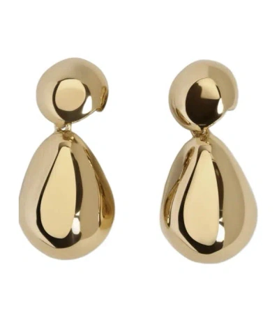 Phoebe Philo Double Ball Earrings In Yellow