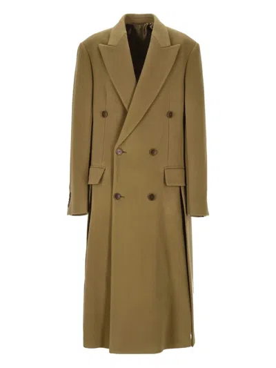 Phoebe Philo Double-breasted Cashmere Wool Coat In Brown