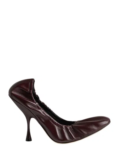 Phoebe Philo Elevated Pucker Pump 100 In Burgundy