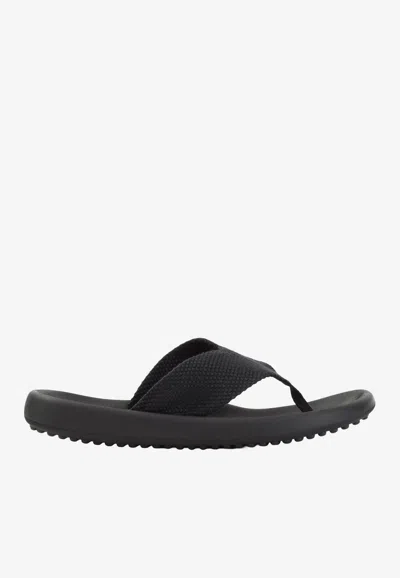 Phoebe Philo Ergonomic Flip Flops In Black
