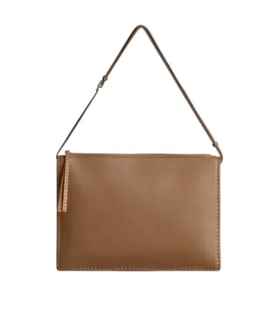 Phoebe Philo Flap Shoulder Bag In Brown