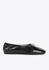 Phoebe Philo Gathered Flat Ballerinas In Black