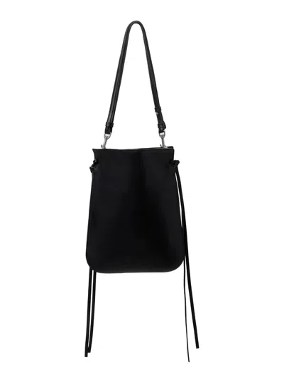 Phoebe Philo 'gig' Black Shoulder Bag With Adjustable Shoulder Strap And Magnetic Closure In Leather