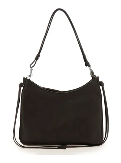 Phoebe Philo 'gig' Black Shoulder Bag With Adjustable Shoulder Strap In Leather Woman