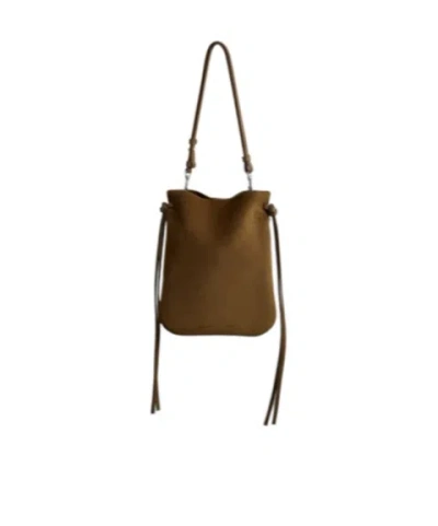Phoebe Philo Gig Drawstring Shoulder Bag In Brown