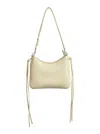 Phoebe Philo 'gig' White Shoulder Bag With Adjustable Shoulder Strap And Zip Closure In Leather Woma