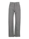 Phoebe Philo Grey Jeans With Belt Loops And Tapered Leg In Denim Woman In Gray