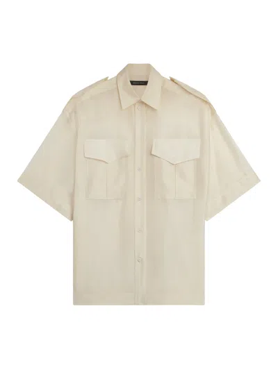 Phoebe Philo Habotai Silk Utility Lite Shirt In White