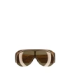 Phoebe Philo Half Bombe Sunglasses In Brown