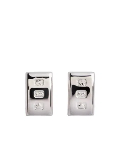 Phoebe Philo Hallmark Earrings In Silver