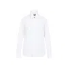 Phoebe Philo High Neck Tuxedo Shirt With Detachable Collar In White