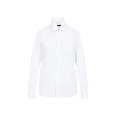 PHOEBE PHILO HIGH NECK TUXEDO SHIRT WITH DETACHABLE COLLAR