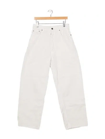 Pre-owned Phoebe Philo High-rise Wide Leg Jeans In Neutrals