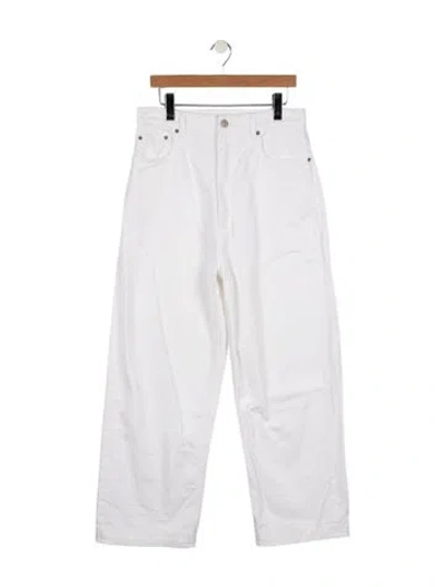 Pre-owned Phoebe Philo High-rise Wide Leg Jeans In White