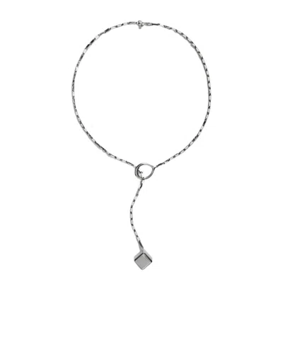 Phoebe Philo Hoop Tie Pendant In Silver Sterling In Metallic
