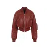 Phoebe Philo Pocket Bomber Jacket In Leather In Brown