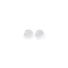 Phoebe Philo Circular Sterling Silver Earrings With Polished Finish In White