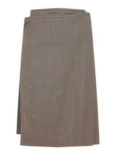 PHOEBE PHILO KILT MIDI SKIRT