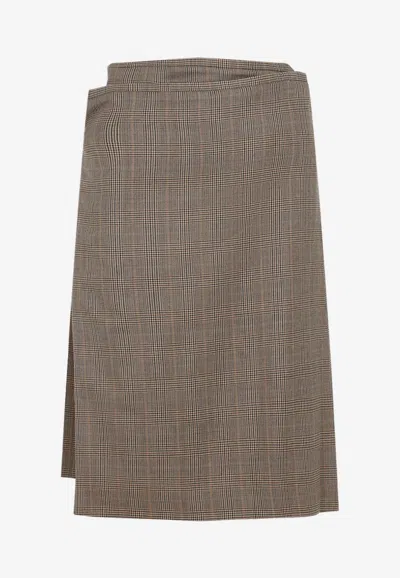 Phoebe Philo Kilt Midi Skirt Women In Neutral
