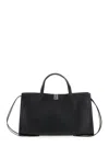 Phoebe Philo 'kit' Black Handbag With Plaque Detail On The Front In Leather Woman