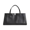 Phoebe Philo Kit Cabas Small Black Calf Leather Shoulder Bag In Gray