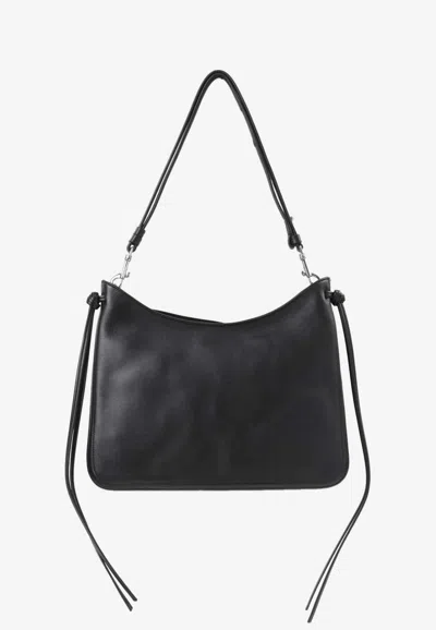 Phoebe Philo Knotted Detail Calf Leather Shoulder Bag In Black