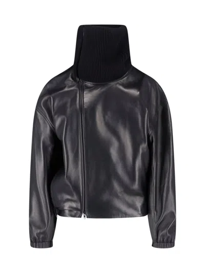 Phoebe Philo Lammlederjacke In Black