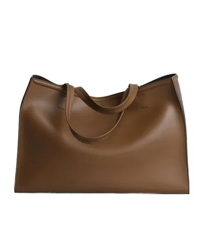 Phoebe Philo Large Leather Shoulder Bag In Brown