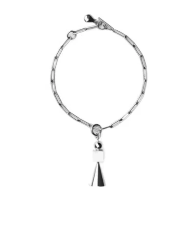 Phoebe Philo Layered Pendant Necklace In Gray
