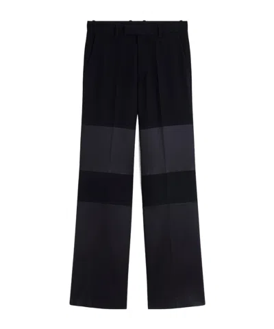 Phoebe Philo Layered Tuxedo Trousers In Black