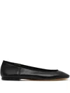 Phoebe Philo Leather Ballerina Shoes In Black