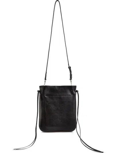 Phoebe Philo Leather Drawstring Shoulder Bag In Black