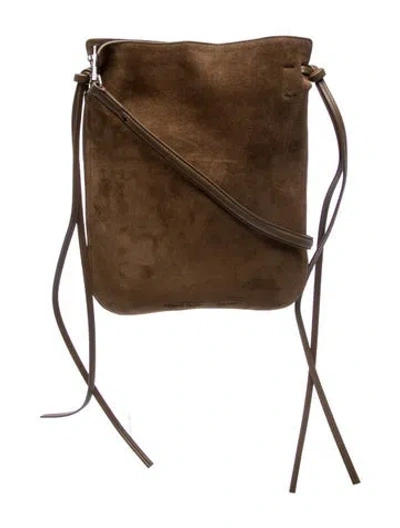 Pre-owned Phoebe Philo Leather Gig Pouch Shoulder Bag In Grey