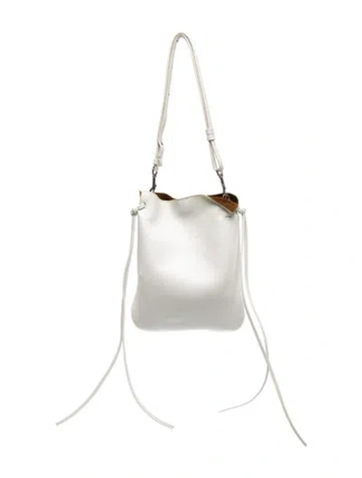 Pre-owned Phoebe Philo Leather Gig Pouch In White