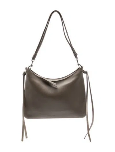 Pre-owned Phoebe Philo Leather Gig Shoulder Bag Medium In Grey