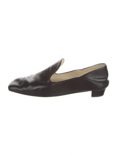 Pre-owned Phoebe Philo Leather Loafers In Black