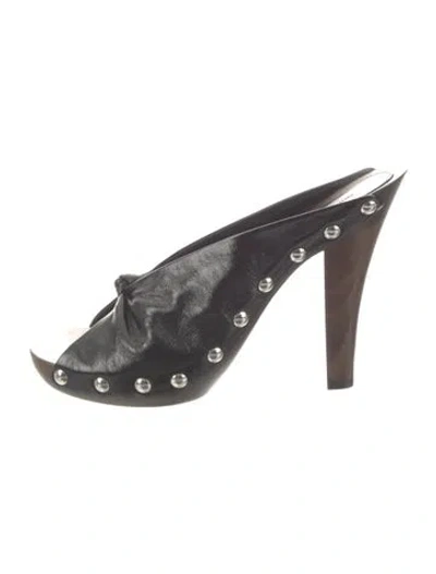 Pre-owned Phoebe Philo Leather Mules In Multi