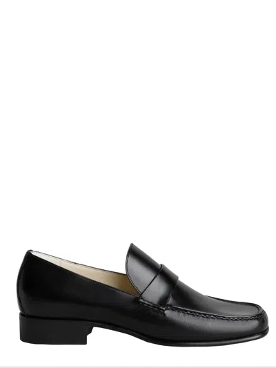 Phoebe Philo Leather Penny Loafer In Black