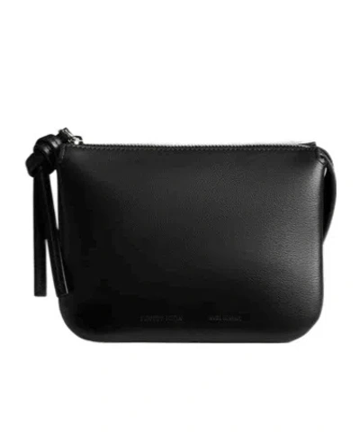 Phoebe Philo Leather Pocket Clutch In Black